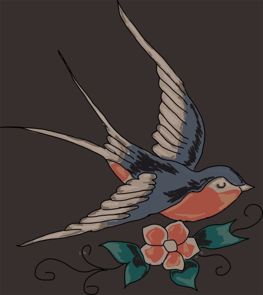 Ласточка рисунок