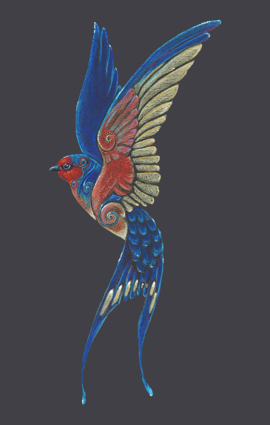 Ласточка рисунок арт