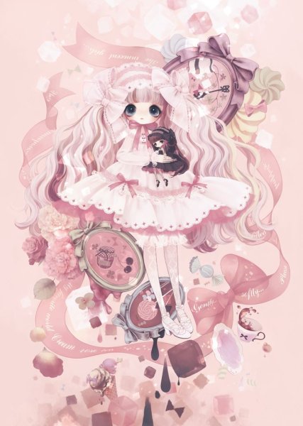 Постеры аниме розовые