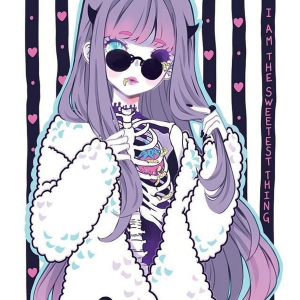Pastel goth аниме тян
