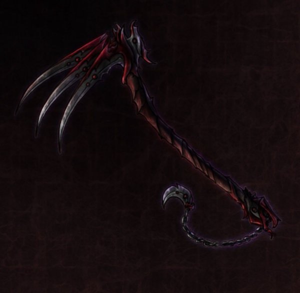 Коса арт оружие демоническое