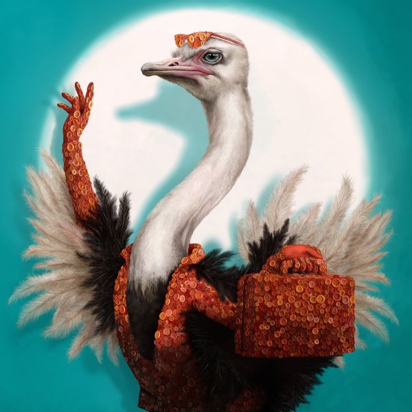 Ostrich in the Smoker