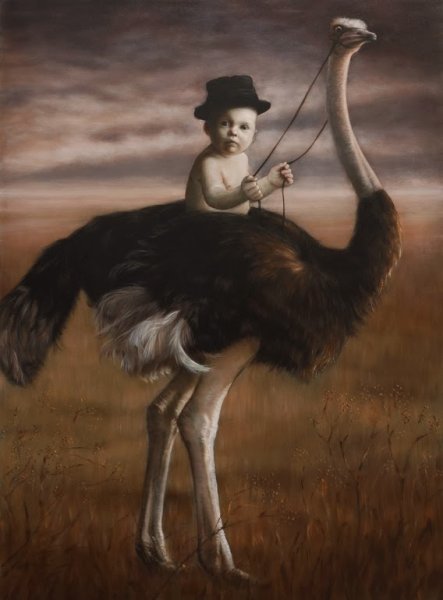 Люди Страусы арт фэнтези