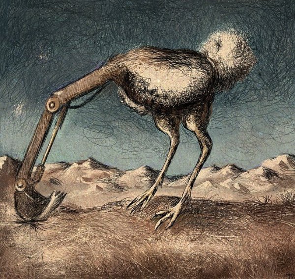 Страус арт