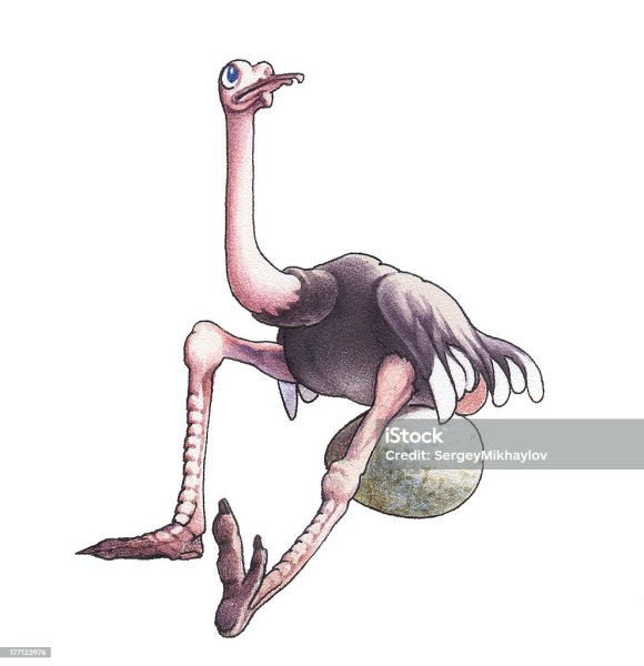 Стикер страус