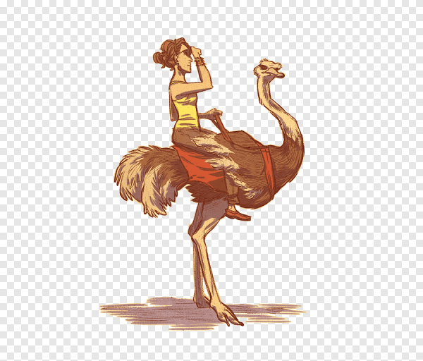 Страус Бегущий арт