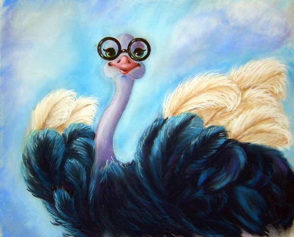 Страус пастель