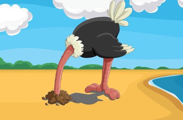 Страус мультяшный