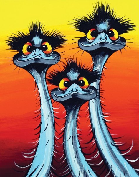 Страус из мультика