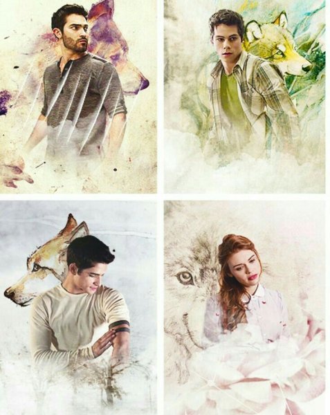 Лидия Дерек Скотт и Стайлз