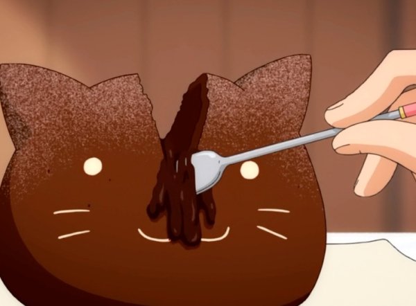 Шоколадная еда из аниме