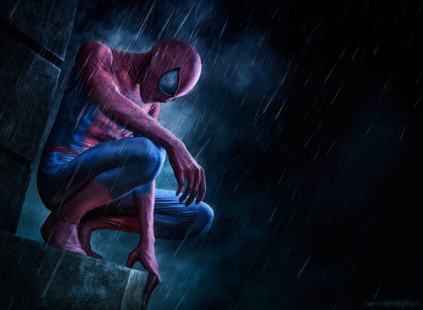 Грустный человек паук