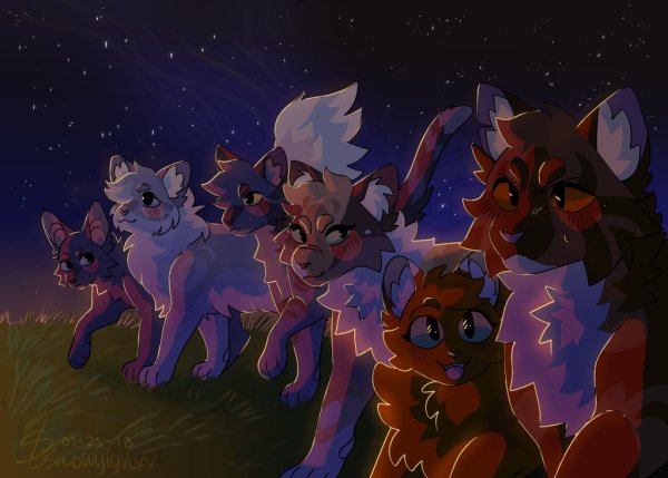 Коты Воители ежевика и Рыжинка