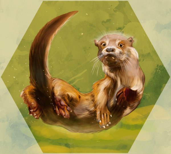 Милая выдра арт