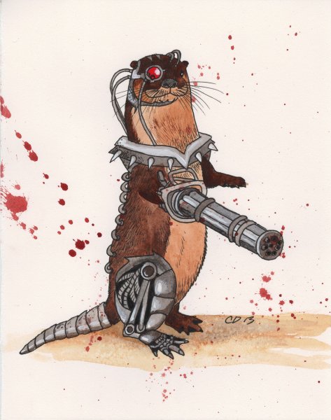Боевая выдра арт