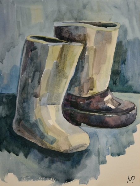 Валенки в живописи