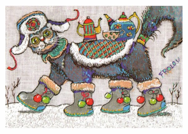 Котики Питера голубые в валенках