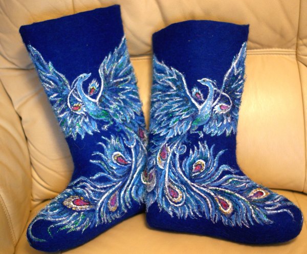Валенки разрисованные