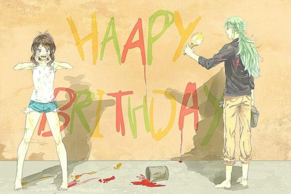 С днем рождения в стиле аниме
