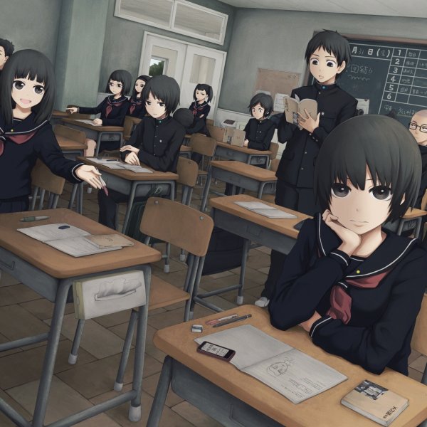 Аниме школьники