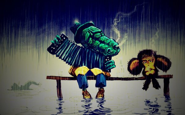 Чебурашка и Гена арт