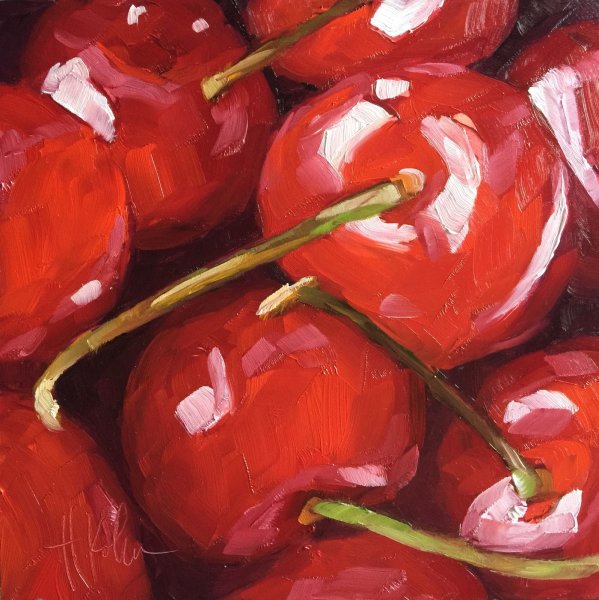 Красно белая черешня