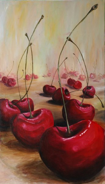 Абстрактная картина вишни