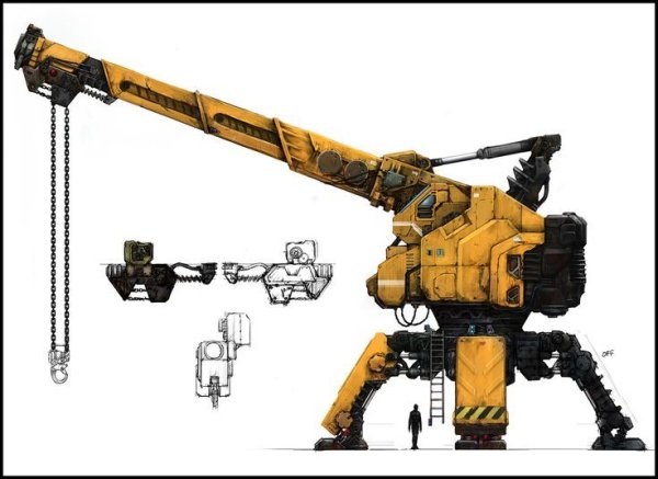 Строительный робот арт