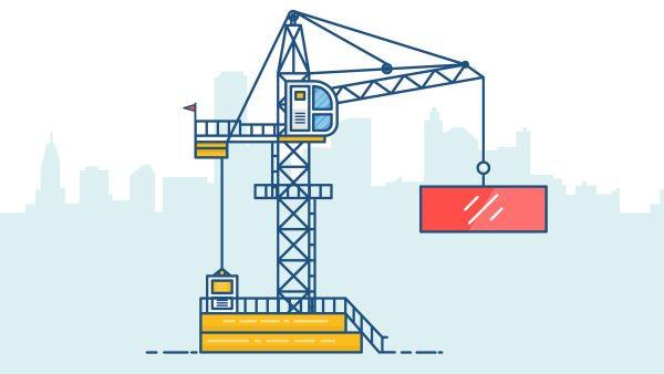 Строительный кран вектор