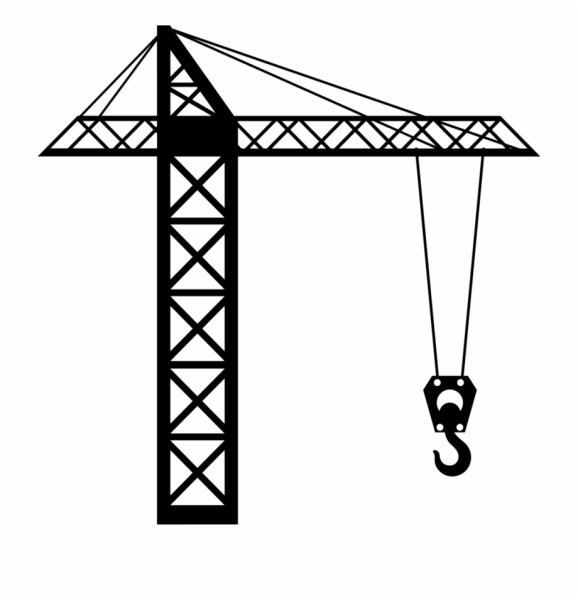 Строительный кран силуэт