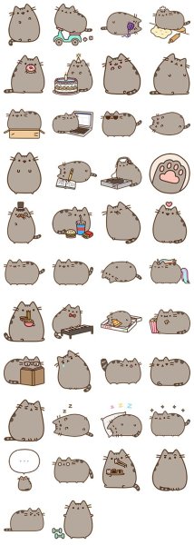 Наклейки котики Пушин