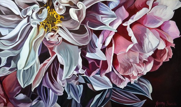 Картина маслом пионы Jenny Fusca
