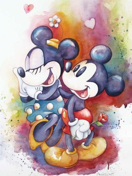 Микки Маус и Уолт Дисней арт