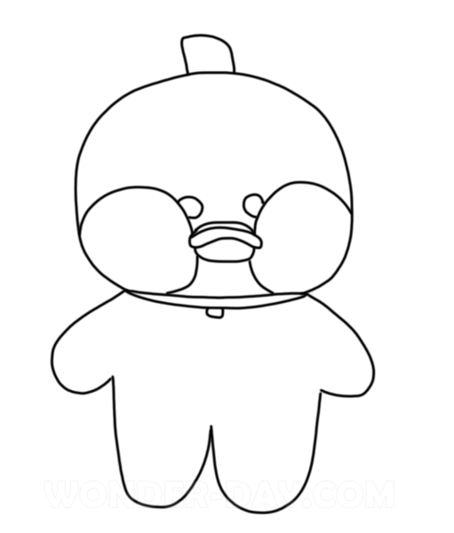 Уточка лалафанфан раскраска