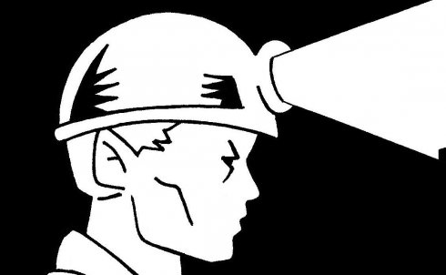 Трафарет ко Дню шахтёра на окна