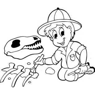 Археолог раскраска