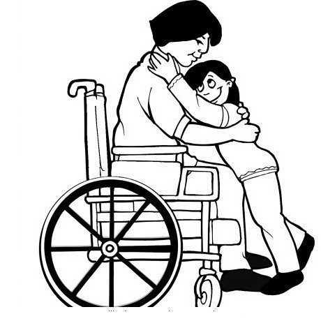 Раскраска люди с ограниченными возможностями