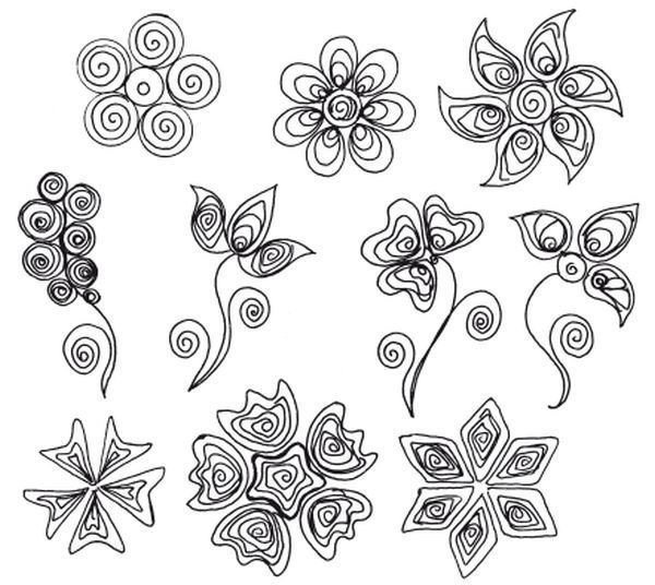 Схемы для джутовой филиграни для начинающих