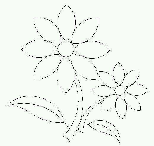 Трафарет для вышивки цветы простые