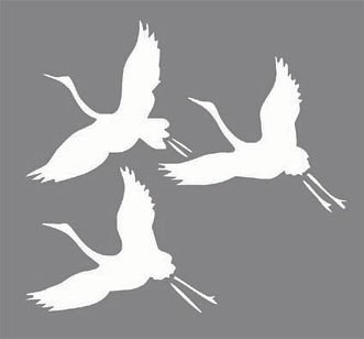 Журавли трафарет