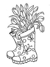 Резиновые сапоги раскраска