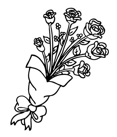 Букет цветов раскраска для детей 7 лет