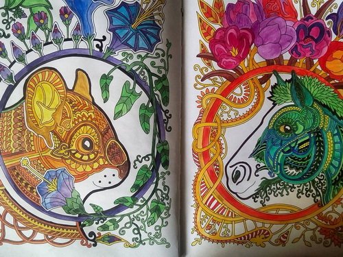 Раскрашенные работы ветер уносит цветы