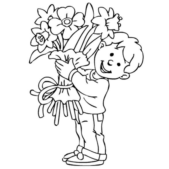 Раскраска с днем рождения бабушка цветочек