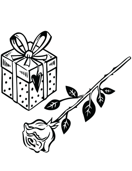 Подарок черно белый