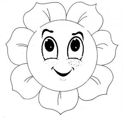 Ромашки смайлики раскраски