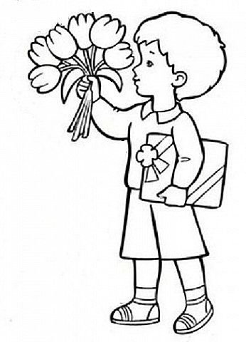 Раскраска мамин праздник