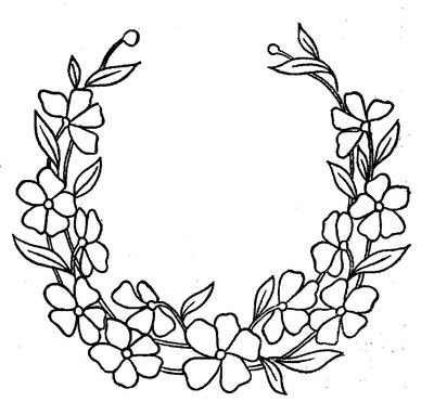 Вышивка гладью эскизы венок