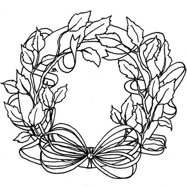 Венок раскраска