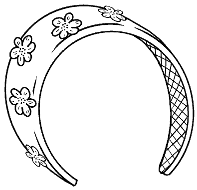 Ободок раскраска для детей